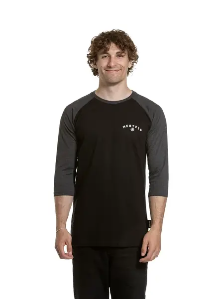Meatfly pánské tričko s dlouhým rukávem Kennedy Raglan Black | Černá | Velikost S | 100% bavlna