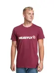 Pánské tričko meatfly logex vínová m