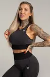 Dámská podprsenka gym glamour push up snake černá/šedá xs