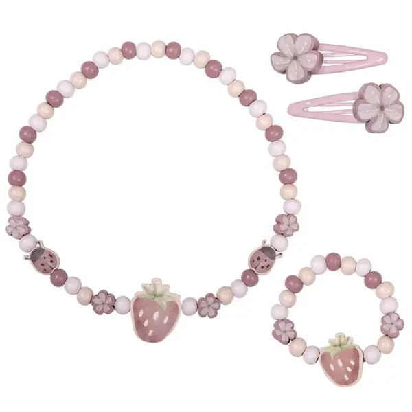 Little Dutch Súprava drevených šperkov Jahody