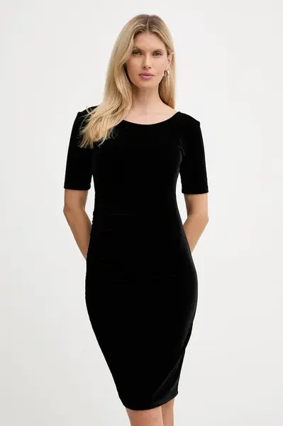 Velurové šaty Armani Exchange