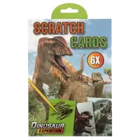 Vyškrabávací obrázky Dinosaurů  6 scratcg cards 21x14
