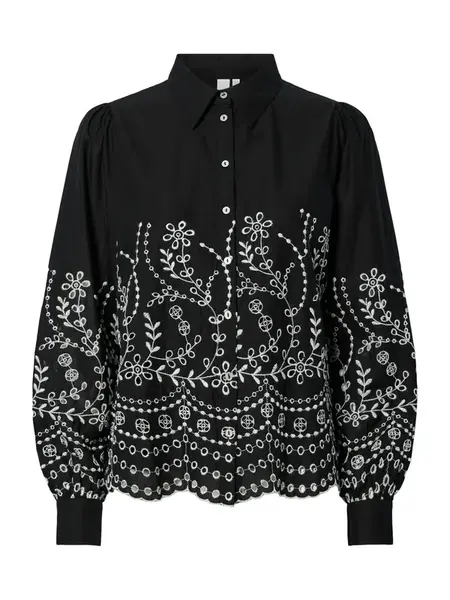 YAS Blúzka 'YASLUMA'  čierna / biela