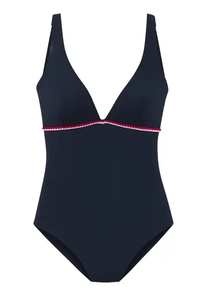 s.Oliver Jednodielne plavky  námornícka modrá / červená / biela