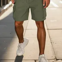 Zelené pánské kapsáčové šortky Dstreet