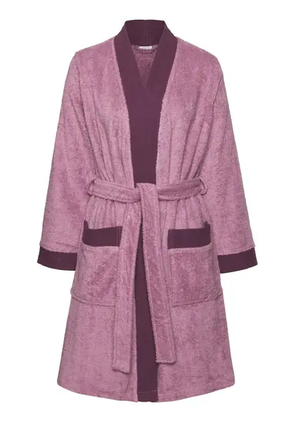 VIVANCE Krátky župan 'Dreams'  fialová / farba lesného ovocia