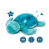 Cloud b® Tranquil Turtle™ - Nočné svetielko s melódiou, Korytnačka, modrá, 0m+ CLTT-9001-AQ____N