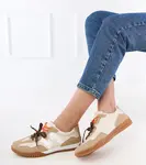 Gemre Beige sneakers with colorful laces Bekki