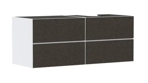 Hansgrohe Xevolos E - Umývadlová skrinka, 137x56x55 cm, 4 zásuvky, matná biela/textilná tmavá sivá 54239660