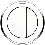 Geberit Splachovací systémy - Oddálené ovládání typ 10, pneumatické, pro 2 množství splachování, bílá/lesklý chrom 116.055.KJ.1