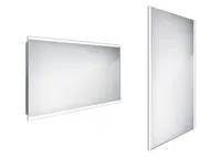 Nimco Zrcadla - Zrcadlo s LED osvětlením, 120x70 cm, hliník ZP 12006
