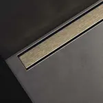 I-Drain Plano - Nerezový rošt pro sprchový žlab Pro, povrch PVD, délka 80 cm, světle zlatá IPRO0800WG