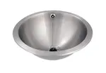 Sanela Nerezová umyvadla - Umyvadlo zápustné, průměr 46 cm, bez otvoru pro baterii, matná nerez SLUN 34