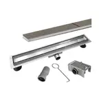 Mereo Odtokové žlaby - Nerezový žlab s roštem Tile, 90x7 cm CZ133