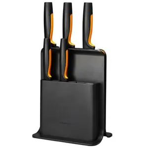 FISKARS Kuchyňské vybavení - Blok s noži, 5 ks, černá/plast 1057554