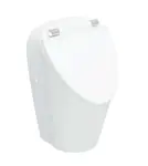 Geberit Selnova - Pisoár s poklopem SoftClose, zadní přívod vody, Rimfree, bílá 503.115.00.1