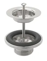 Geberit - Odtokový ventil, leštěná nerez 241.504.00.1