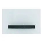 Geberit Sigma50 - Ovládací tlačítko splachování, bílá/černý chrom 115.671.11.2