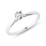 Zásnubný prsteň solitér s diamantom KLENOTA