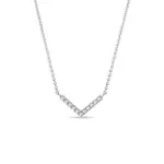 Náhrdelník z bieleho zlata s diamantovým príveskom V KLENOTA