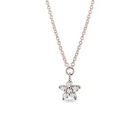 Náhrdelník z ružového zlata s diamantmi KLENOTA