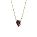 Zlatý náhrdelník s granátom v tvare kvapky KLENOTA
