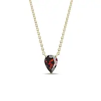 Zlatý náhrdelník s granátom v tvare kvapky KLENOTA