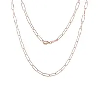 Řetízek typu Paperclip v růžovém zlatě v délce 50 cm KLENOTA