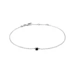 Náramek z bílého zlata s černým diamantem KLENOTA