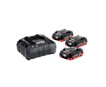 Metabo - Sada 4A nabíječky a 3x aku 18 V LiHD 4,0 Ah 685132000
