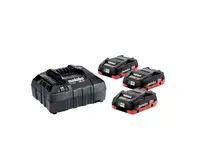 Metabo - Sada 4A nabíječky a 3x aku 18 V LiHD 4,0 Ah 685132000