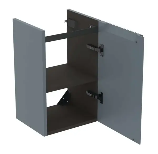 Ideal Standard Finesse - Skříňka pod umývátko, 35x31x55 cm, 1 dvířka, panty vpravo, Ribbed Matt ashblue E3403UQ