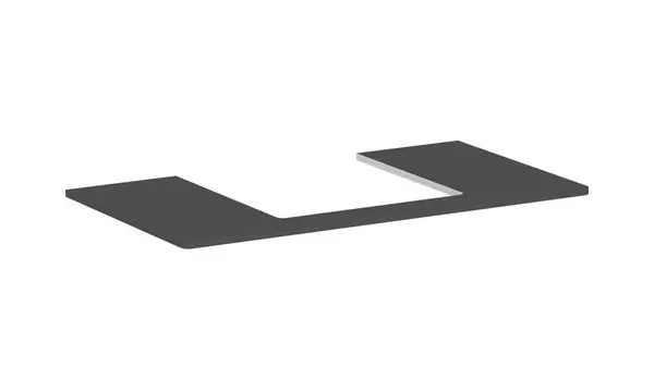 Hansgrohe Xelu Q - Deska pod umyvadlo 98x55 cm, výřez uprostřed, matná šedá 54095910