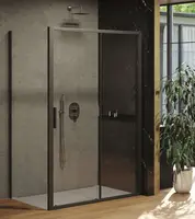 Ravak Blix - Sprchová stena BLSPS-90, 89-90 cm, čierna/číre sklo X9BM70300Z1