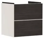 Hansgrohe Xevolos E - Umývadlová skrinka 58x58x48 cm, 2 zásuvky, matná béžová/tmavý dub 54176730