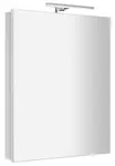 Sapho Greta - Zrcadlová skříňka s LED osvětlením 60x70x14 cm, 1 dvířka, panty vpravo, matná bílá GR060-0031