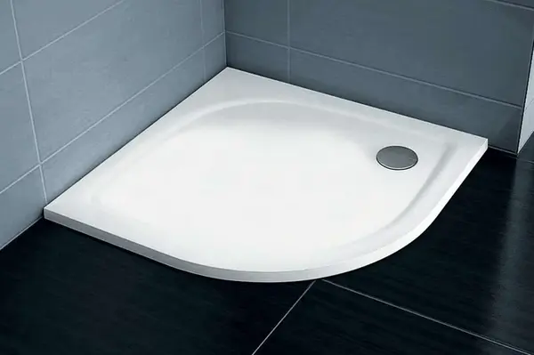 Ravak Galaxy Pro Flat - Čtvrtkruhová sprchová vanička Elipso Pro-80 Flat, 80x80 cm, bílá XA234411010