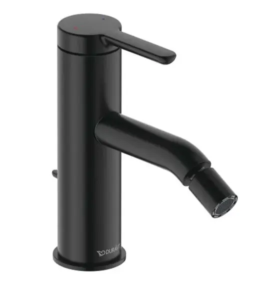 Duravit C.1 - Bidetová baterie s výpustí, matná černá C12400001046