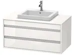 Duravit Ketho - Umývadlová skrinka 50x100x55 cm, 2 zásuvky, lesklá biela KT675502222