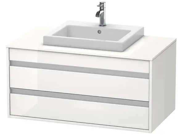 Duravit Ketho - Umývadlová skrinka 50x100x55 cm, 2 zásuvky, lesklá biela KT675502222