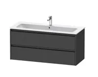 Duravit Ketho.2 - Umývadlová skrinka, 55x121x48 cm, 2 zásuvky, grafit mat K25265049490000