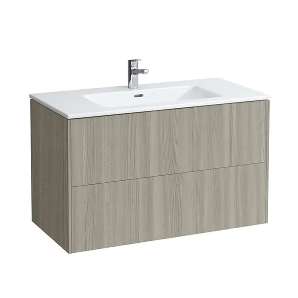 Laufen Pro S - Skrinka s umývadlom, 100x50x61 cm, 2 zásuvky, svetlý brest H8649622621041
