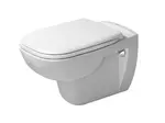 Duravit D-Code - Závesné WC, Rimless, HygieneGlaze, biela 25700920002