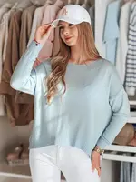 Dámský oversize svetr SENZIA, světle modrý