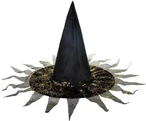 Klobouk čarodějnický - černozlatý