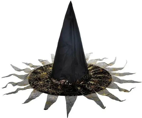 Klobouk čarodějnický - černozlatý