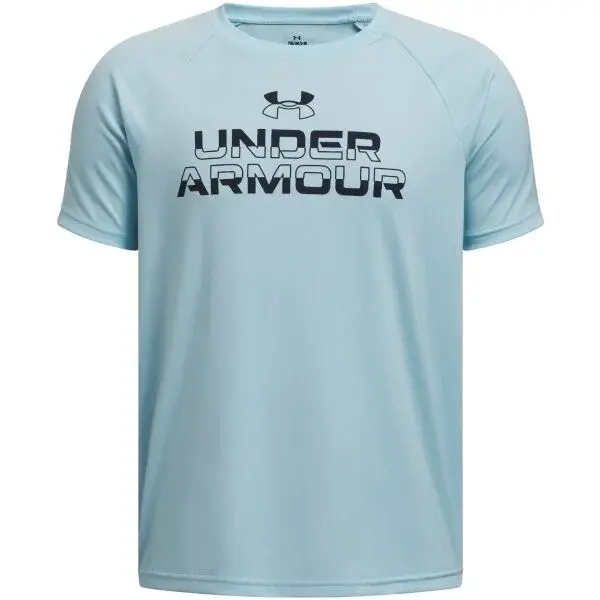 Under Armour SPLIT WORDMARK Chlapčenské tričko, svetlomodrá, veľkosť L