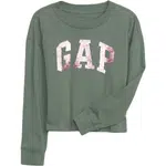 GAP V-LS ELV LOGO Dievčenské tričko, khaki, veľkosť