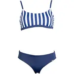 Axis STRIPE Dámske dvojdielne plavky, tmavo modrá, veľkosť