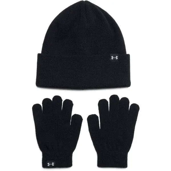 Under Armour BEANIE COMBO Súprava čiapky a rukavíc, čierna, veľkosť